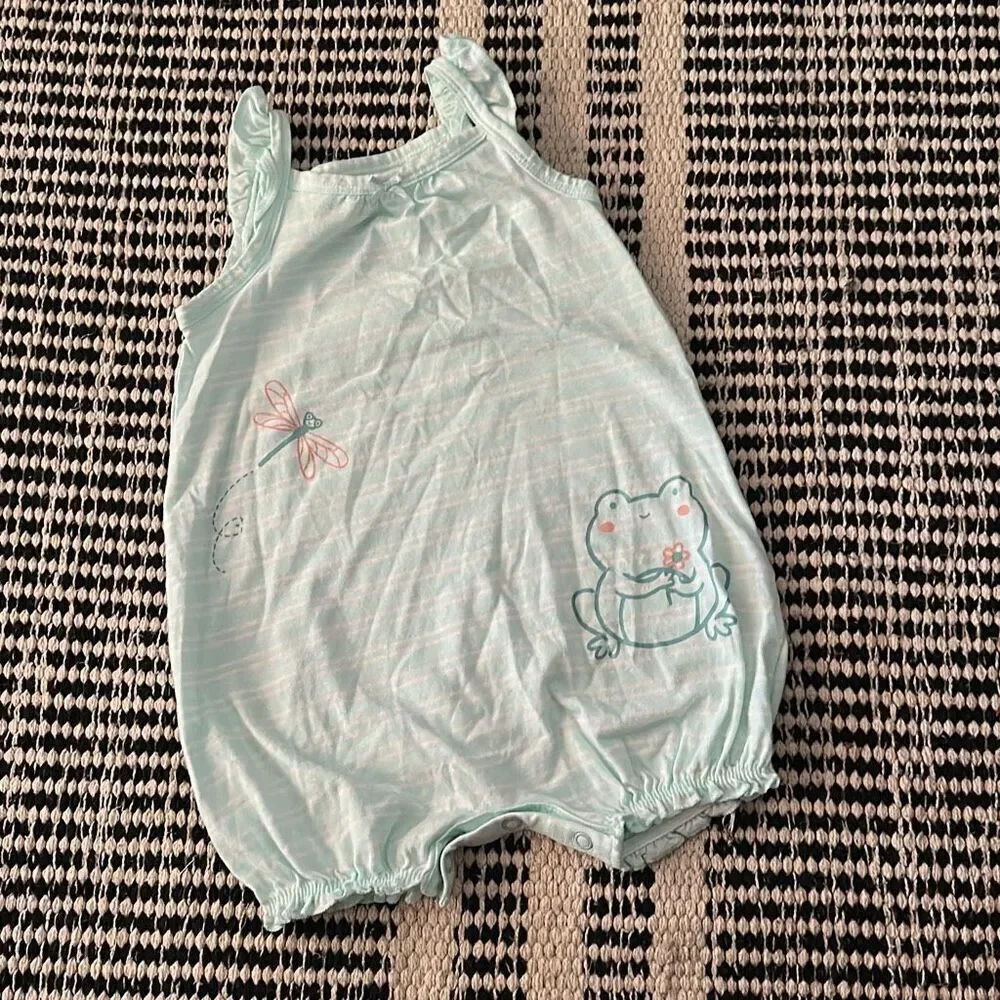 Carters size 18M baby Girl light blue Romper